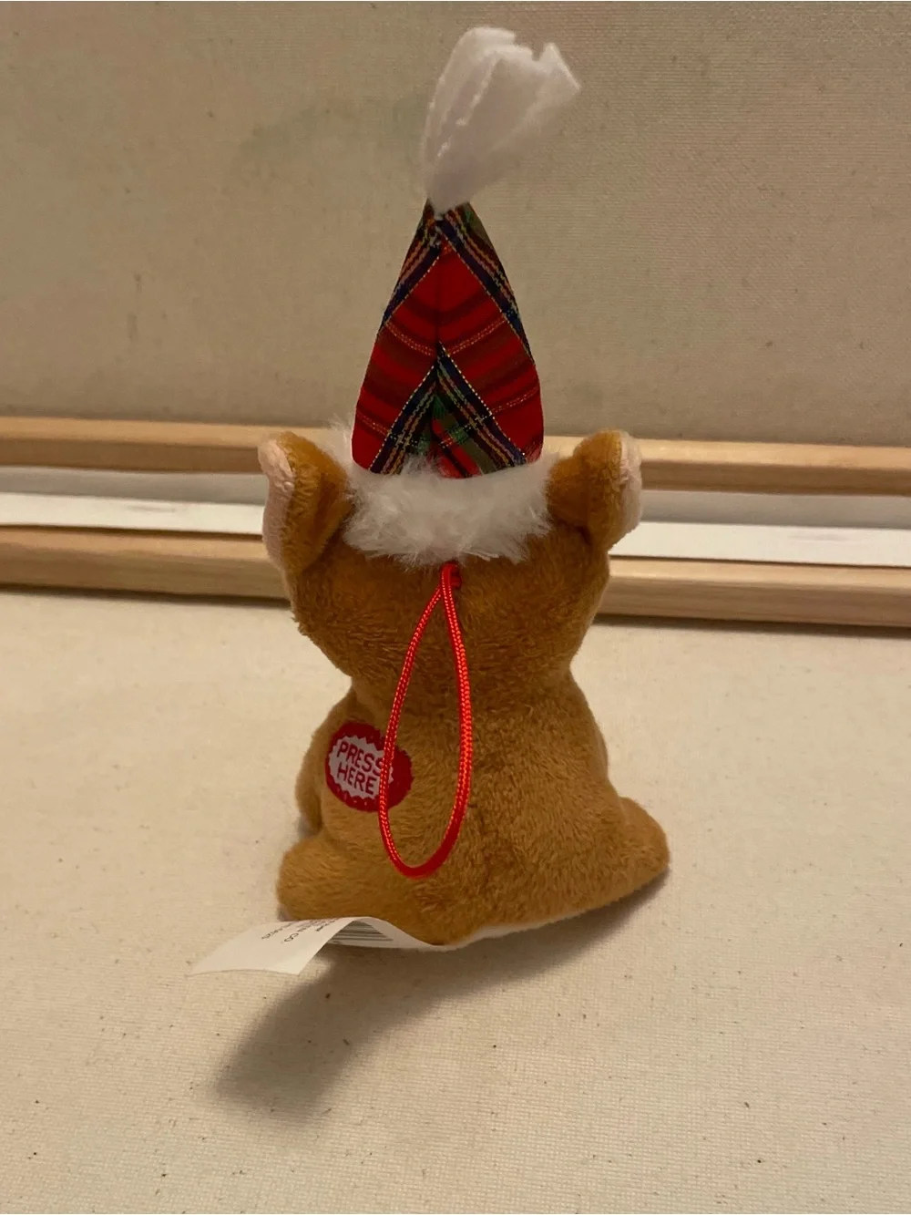 Shiba Inu Plush Dog with Christmas Hat Stuffed Animal Toy